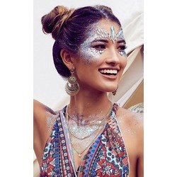 Cleopatra Işıltılı Holografik Festival Yüz Taşı Face Sticker