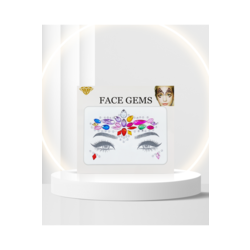 Renkli lotus kendinden yapışkanlı yüz taşı face gems