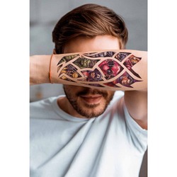  Renkli Süper Kahraman Geçici Dövme Unisex Tattoo