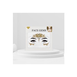 Gold Renkli Kendinden Yapışkanlı Kristal Yüz Taşı Face Gems