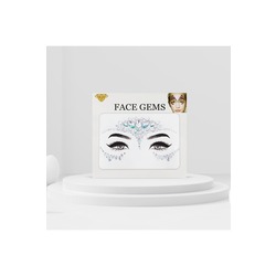 Holografik Renkli Kendinden Yapışkanlı Kristal Yüz Taşı Face Gems