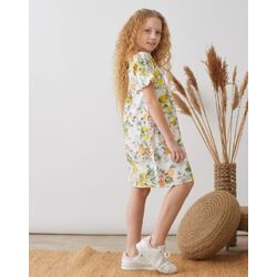 CİCHLİD limonlu kumaş elbise