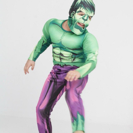 Çocuklar için Kaslı Hulk kostümü/iki farklı renk