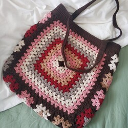 Büyük Granny Square Çanta