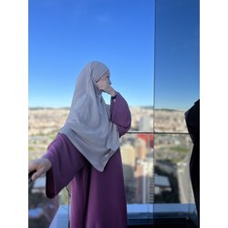  Üçgen Sufle Eşarp (Khimar) - Sütlü Kahve