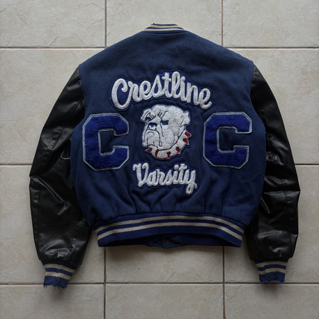 70’s Distressed DeLong Varsity Jacket S-M