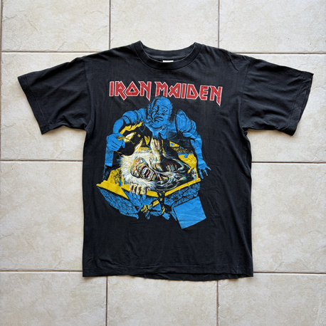 1990 Iron Maiden Euro Boot Tee Large