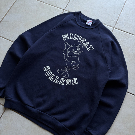 80’s Midway College Raglan Sweat S-M