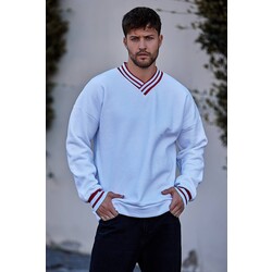 V YAKA 3 İPLİK ŞARDONLU SWEAT