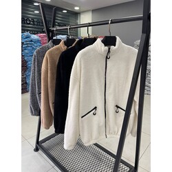 OVERSİZE PELUŞ FERMUARLI BATO YAKA