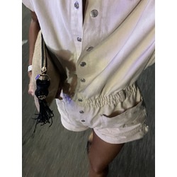 Black Linen Clutch 