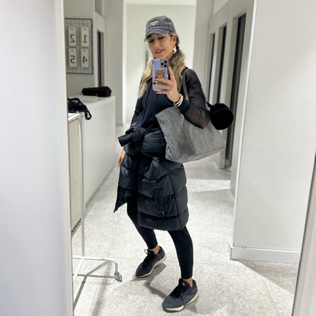 Süet Gri Hasır Deri Maxi ShoppingBag