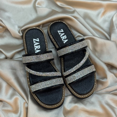 ZARA Siyah taşlı terlik