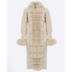 Original Fur Cardigan Beıge