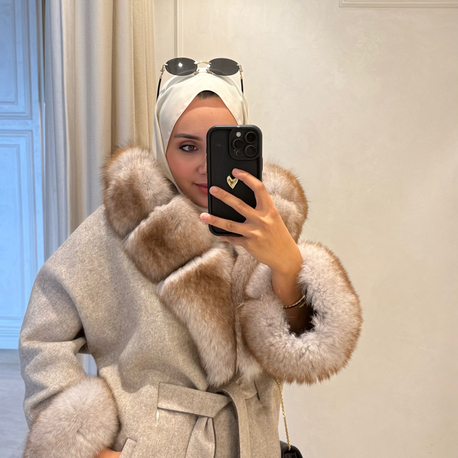 Andrea Fox Fur Caban 