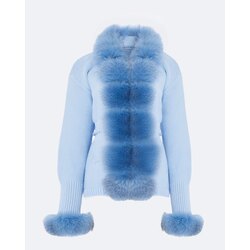 Original Fur Cardigan Babyblue