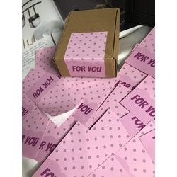 For You Çıkartma - 8.2*5 cm dikdörtgen etiket - 50 Adet