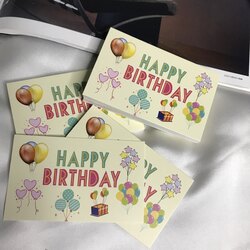 Happy Birthday Kartı- 8.2x5 cm kart - 100 Adet