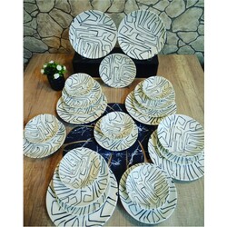 tulu porselen yemek takımı 24 parça 6 kişilik