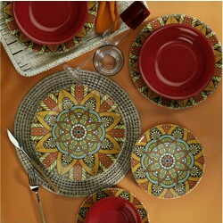 kütahya porselen 24 parça 6 kişilik etnik desen yemek takımı