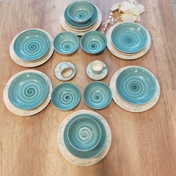 tulu porselen 24 parça 6 kişilik yemek takımı