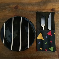 Kumaş Çatal Bıçak Kılıfı 6'lı