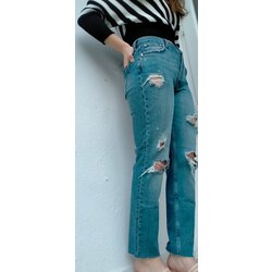 YIRTIK DETAYLI MOM JEAN