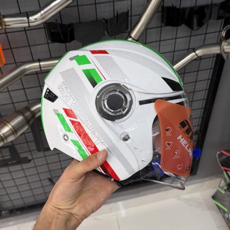 Mh Sports Yarım Kask Ece/Dot Sertifkalı