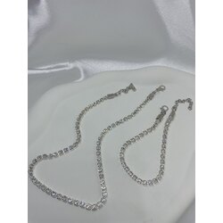 925 silver kaplama Suyolu bileklik ve kolye seti 