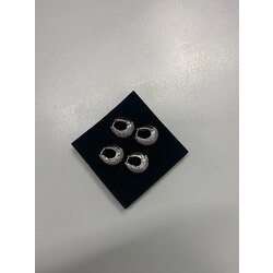 Rodyum kaplama full zirkon taşlı küpe
