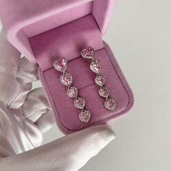 Pink Swarovski Heart  