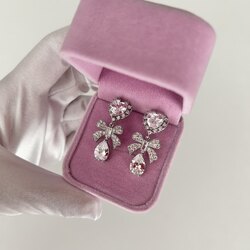 Heart Ribbon Earring