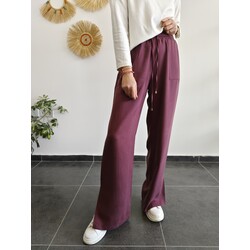 VİŞNE TENCEL BOL PAÇA PANTOLON 