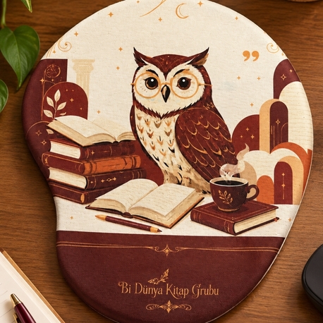 Bordo Baykuş Mouse Pad 
