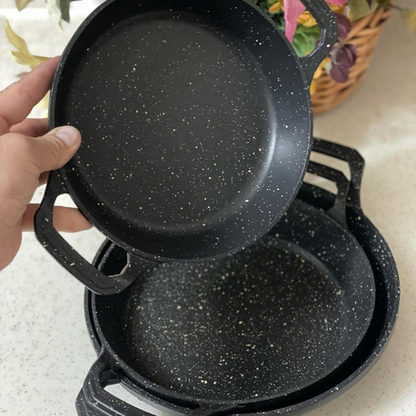 4 boy Döküm sahan seti 