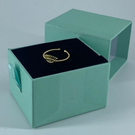 Gold Taşlı Göz Yüzük | 925 Ayar Gümüş