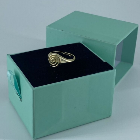 Gold Spiral Yüzük | 925 Ayar Gümüş