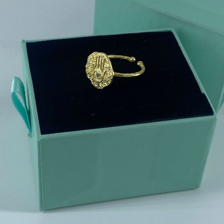 Gold Fatma Ana Eli Yüzük | 925 Ayar Gümüş