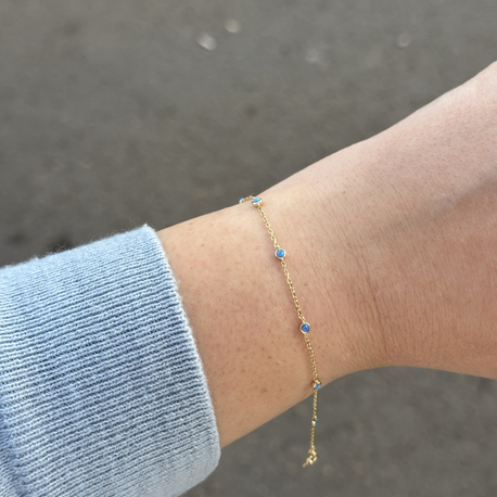 Opal taşı bileklik 925 Silver