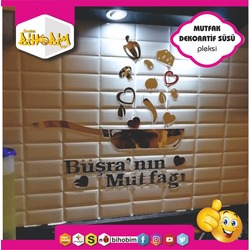 Kişiye Özel Tasarım Dekoratif Pleksi Ayna MUTFAK SÜSÜ
