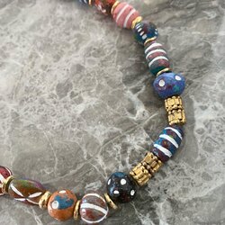 Handpainted terracota beads necklaces
