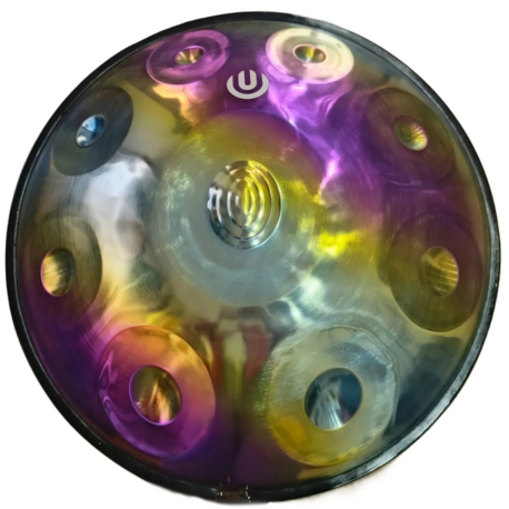 Titanium Handpan 9 Nota Re Minör - Kılıflı (renkli kuşak hediye)