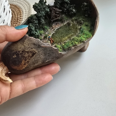 kabak içinde göllü diorama