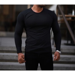 siyah renk slim fit tişört