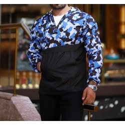 unisex yağmurluk siyah mavi