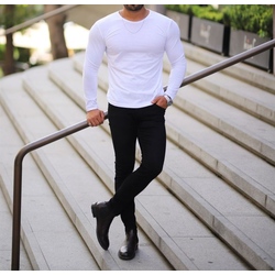 beyaz slim fit tişört