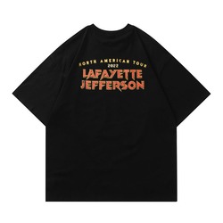 Lafayette Jefferson Street Wear Design Oversize Black T-shirt