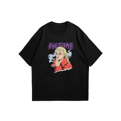 AwesomeStreet Wear Design Oversize Black T-shirt