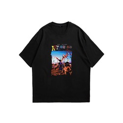 Astro World Street Wear Design Oversize Black T-shirt