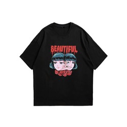 BeatifulStreet Wear Design Oversize Black T-shirt